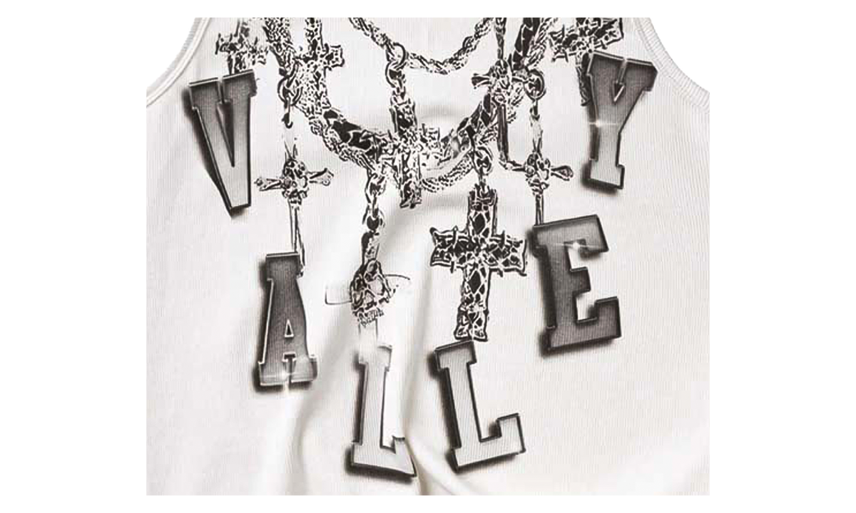 Chain Tank Top (2 Pack) "White" VAL467