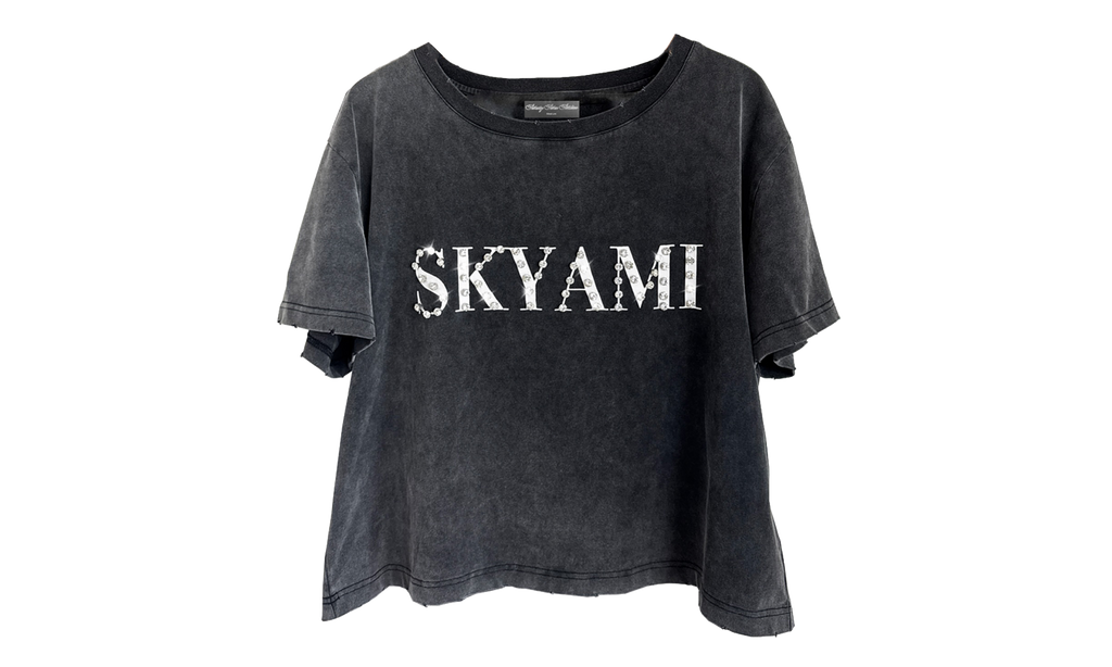 Skyami Rhinestone T-Shirt "Black" 77S010