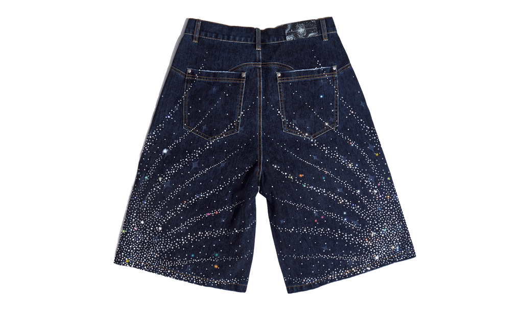 20K Starlight Denim Short "Blue / Rhinestone" BC25AWSP01 BLUE