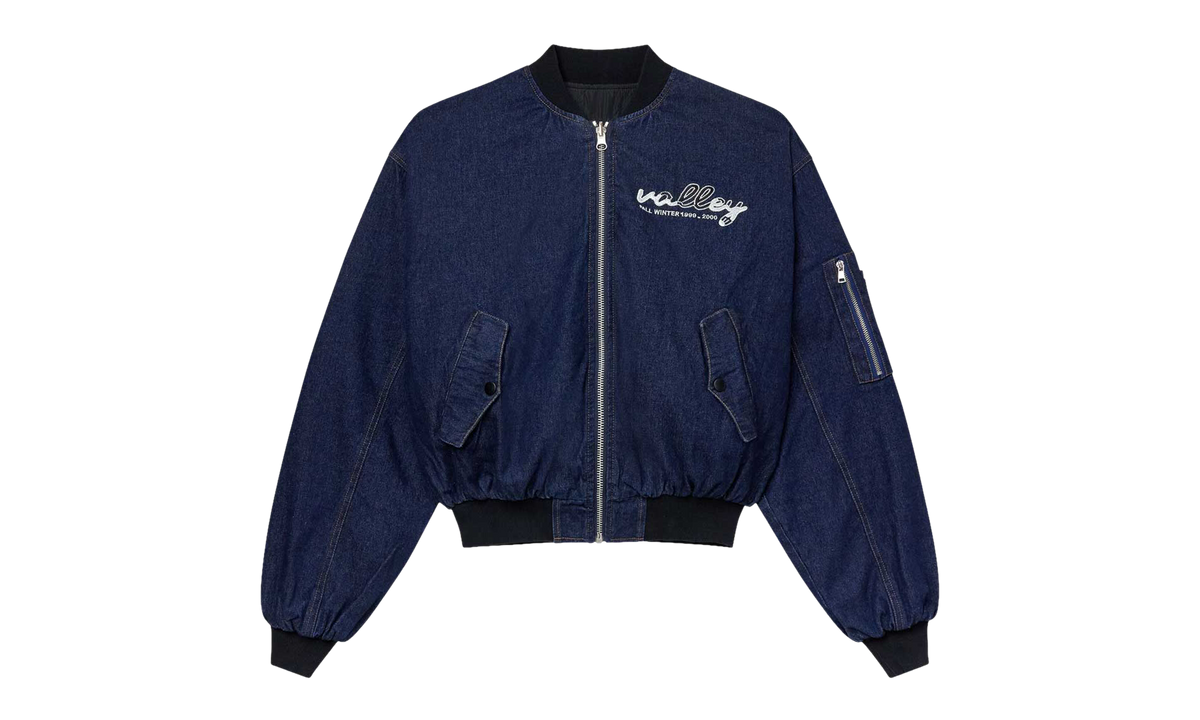1999-2000 Raw Denim Bomber Jacket "Navy" VAL650