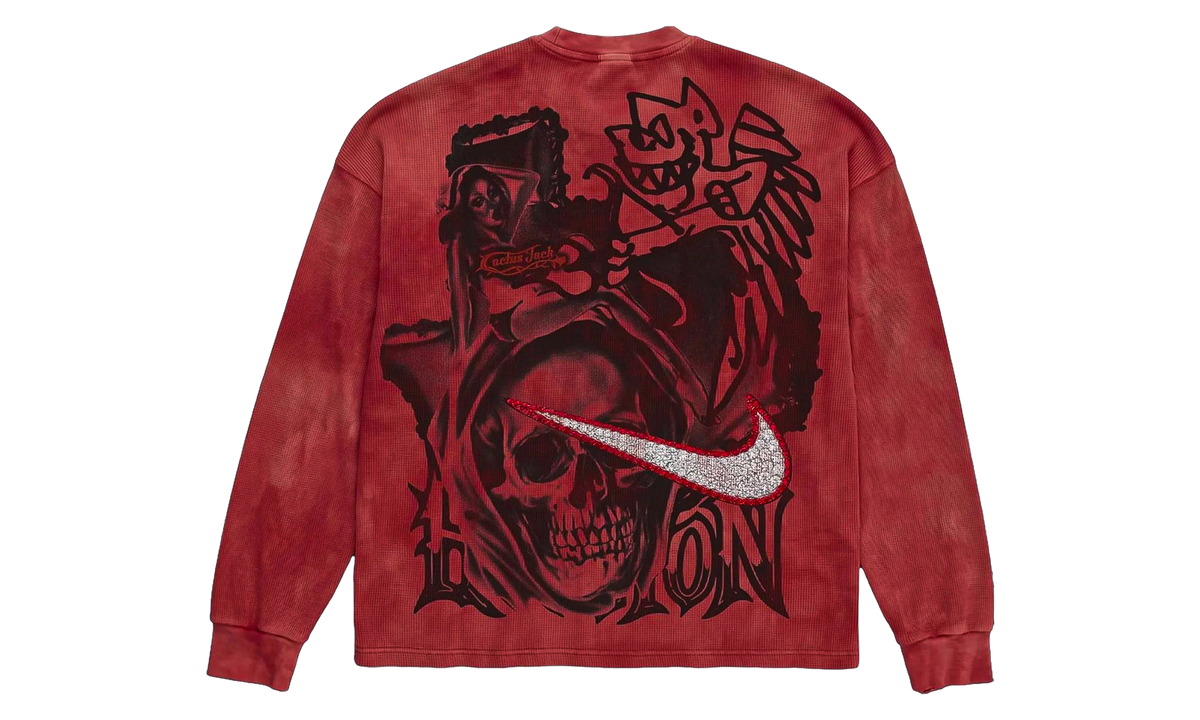Nike Tie Dye Thermal Rhinestone L/S Tee "Red" TSUC115
