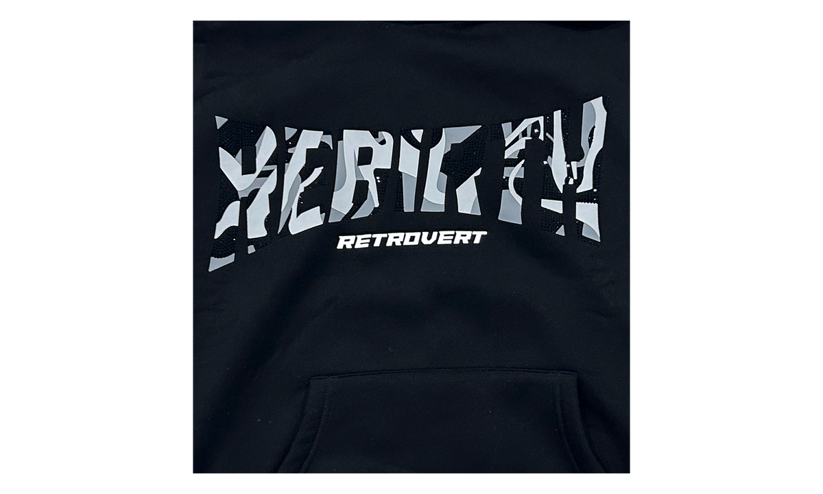 Rhinestone Rebirth Pullover Sweatshirt "Black" RET031