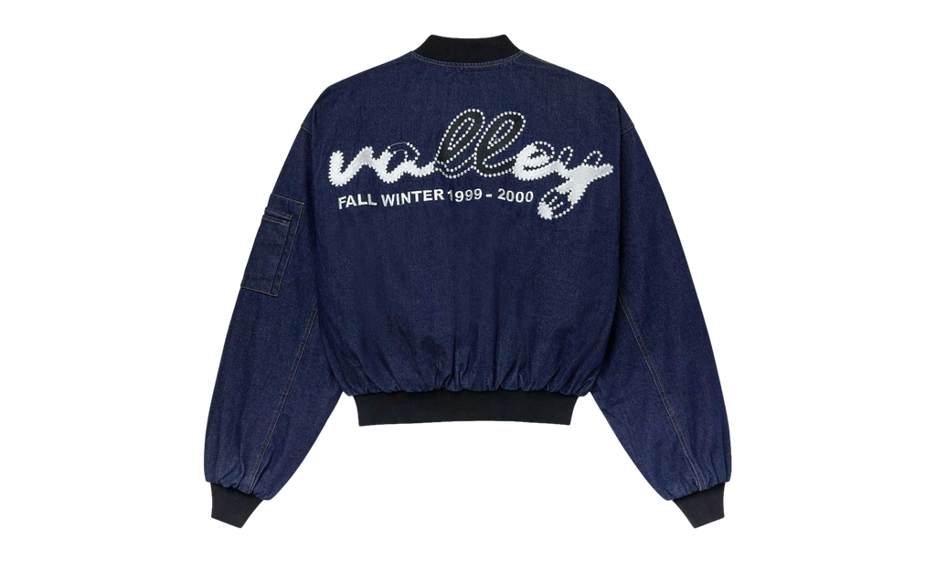 1999-2000 Raw Denim Bomber Jacket "Navy" VAL650