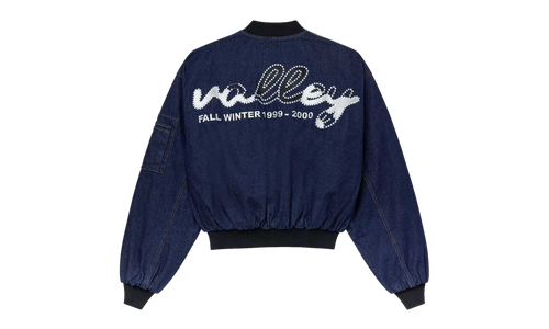 1999-2000 Raw Denim Bomber Jacket "Navy" VAL650