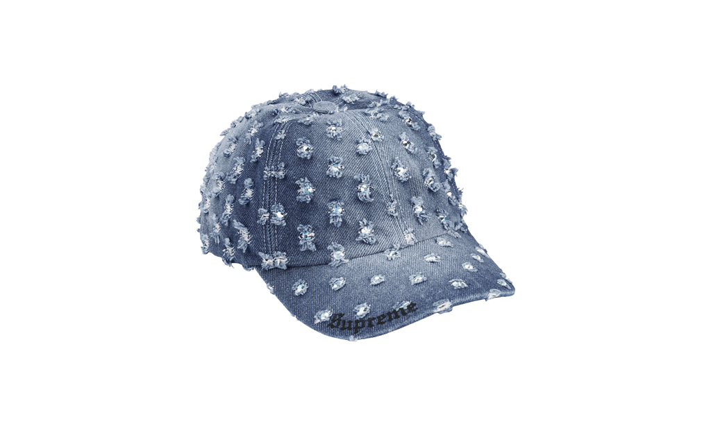 Hole Punch Rhinestone Denim 6-Panel "FW26 - Washed Indigo" SU28355