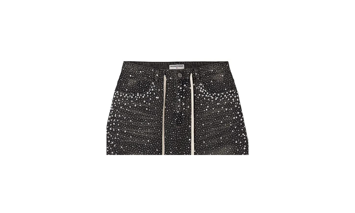 Rainstorm Jorts "Black / Rhinestone" VALE 04 012 RJ BK