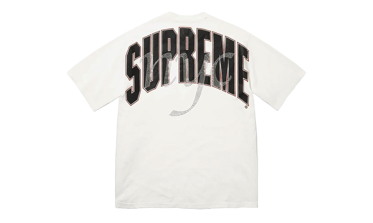 Rhinestone Script S/S Top "SS26 - White" SU27916