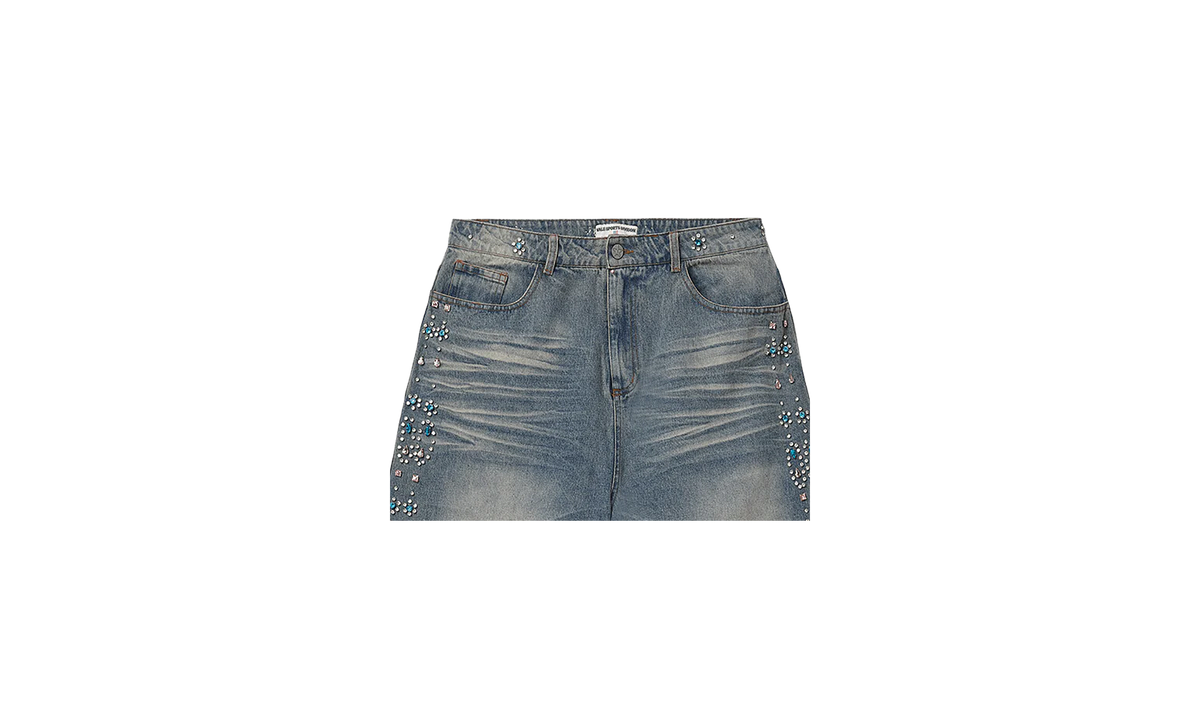 Candy Jorts "Mid Blue / Rhinestone" VALE 06 012 CJ BL