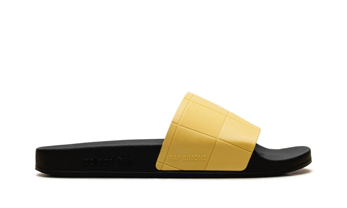 Adilette Checkerboard Slides "Raf Simons - Black Lemon" B22529