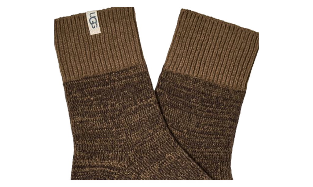 Rib Knit Slouchy Quarter Socks "Brown" 1153340 CGND