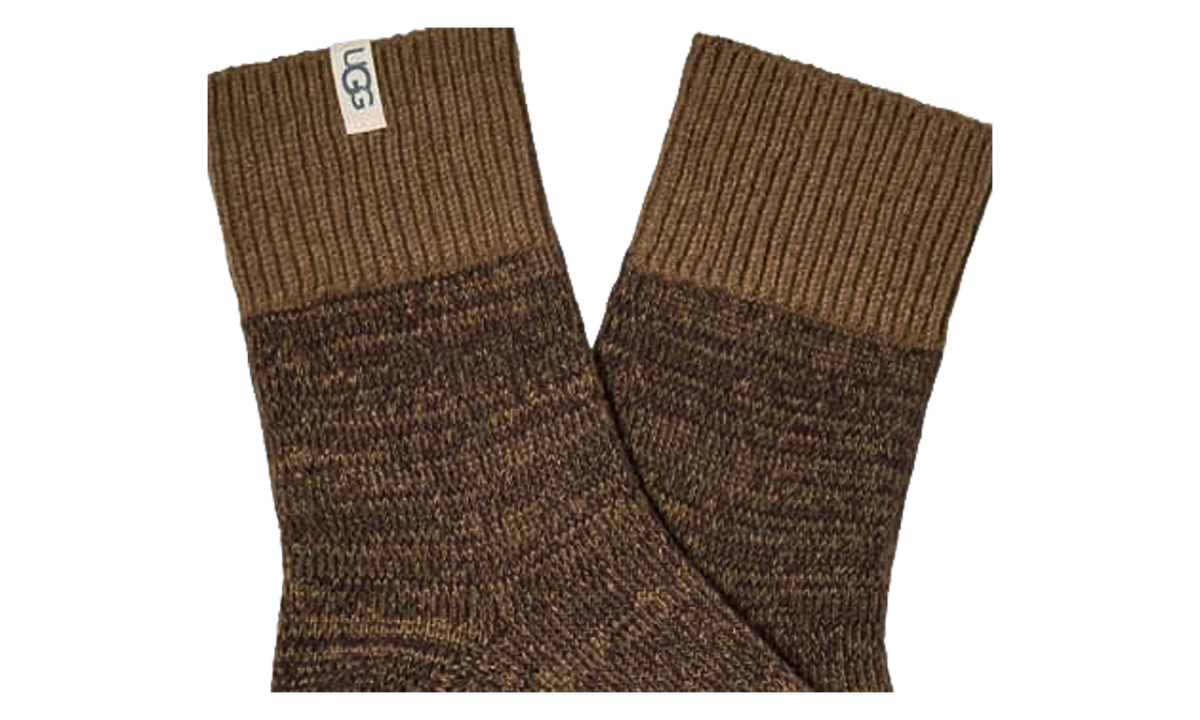 Rib Knit Slouchy Quarter Socks "Brown" 1153340 CGND
