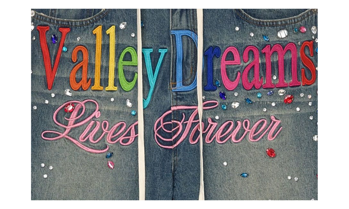Ice Cream Jorts "Blue / Rhinestone" VAL237