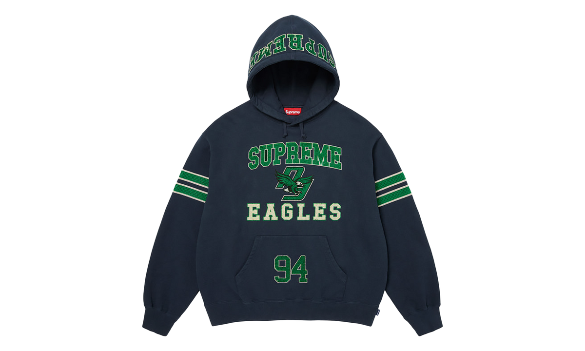 Rhinestone Eagle Hooded Sweatshirt "FW26 - Navy" SU28229