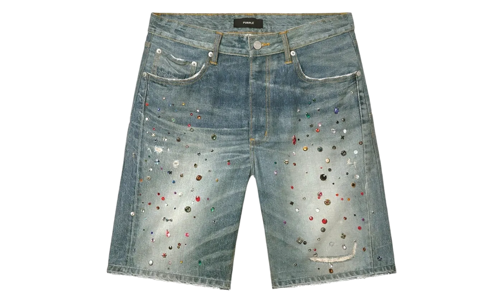 P059 Jewel Short "Light Indigo / Rhinestone" P059 CYWI826