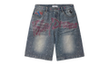 Iced Out Jorts "Mid Blue / Rhinestone" VALE 05 012 BL
