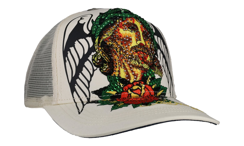 Christ Rhinestone Trucker Hat "Ivory" EHH0001 88RS