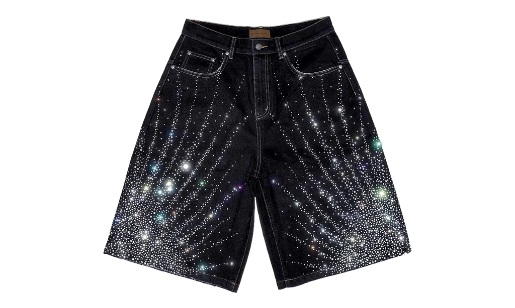 20K Starlight Denim Short "Blue / Rhinestone" BC25AWSP01 BLUE
