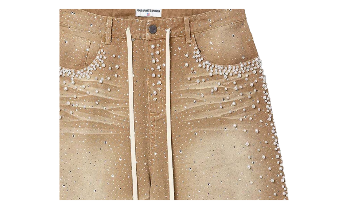 Rainstorm Mid Jorts "Sand / Rhinestone" VAL253