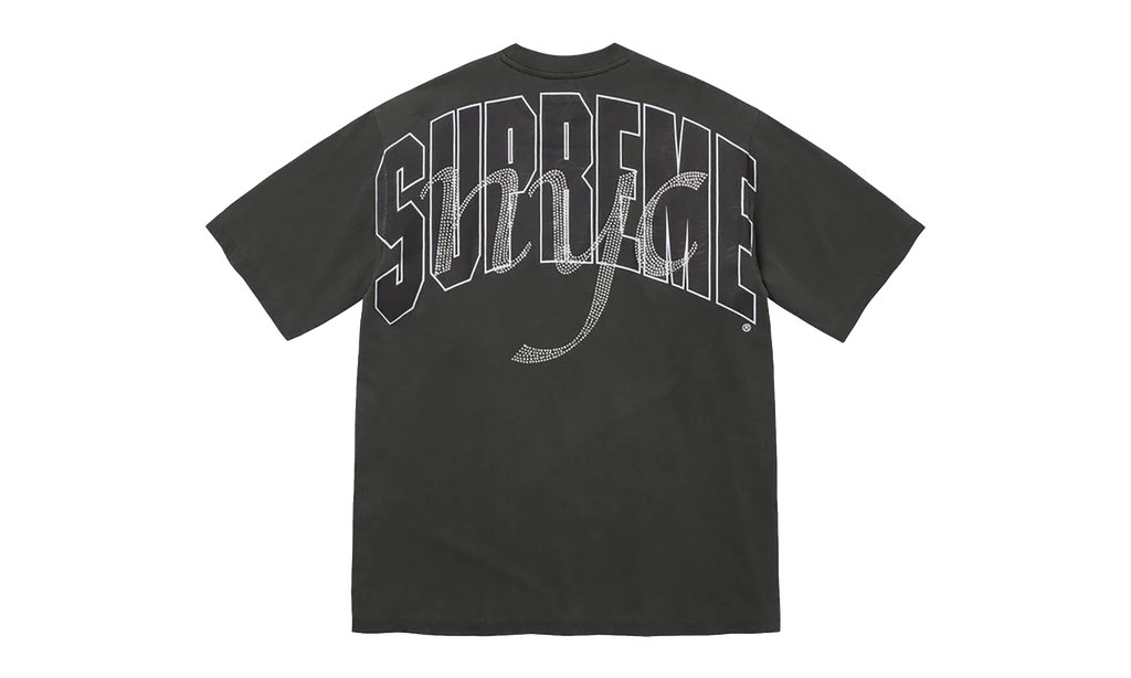 Rhinestone Script S/S Top "SS26 - Black" SU27914