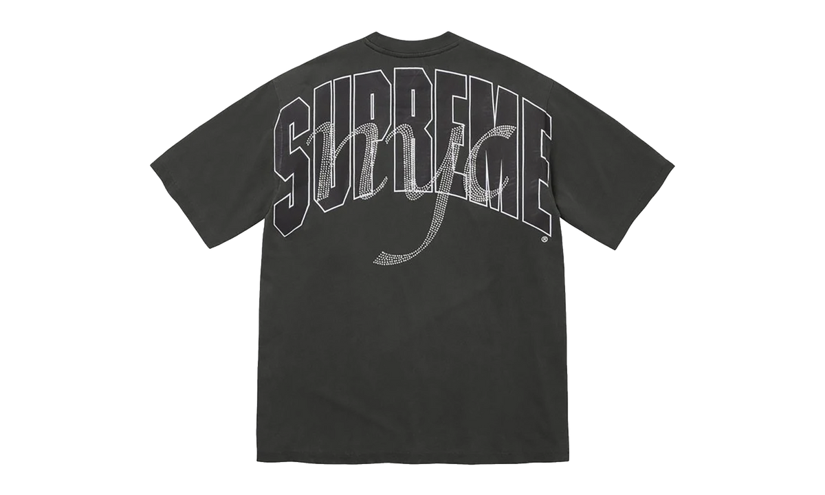 Rhinestone Script S/S Top "SS26 - Black" SU27914