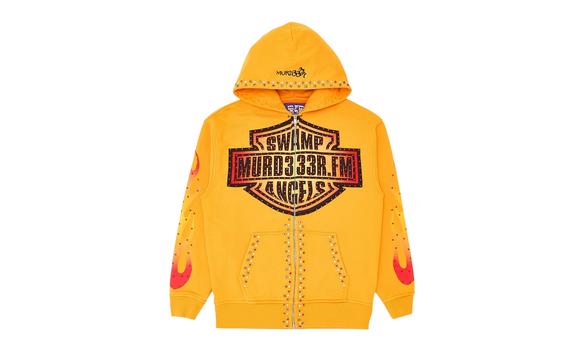Chop333r Rhinestone Logo Hooded Sweatshirt "Orange Multi" MRD007
