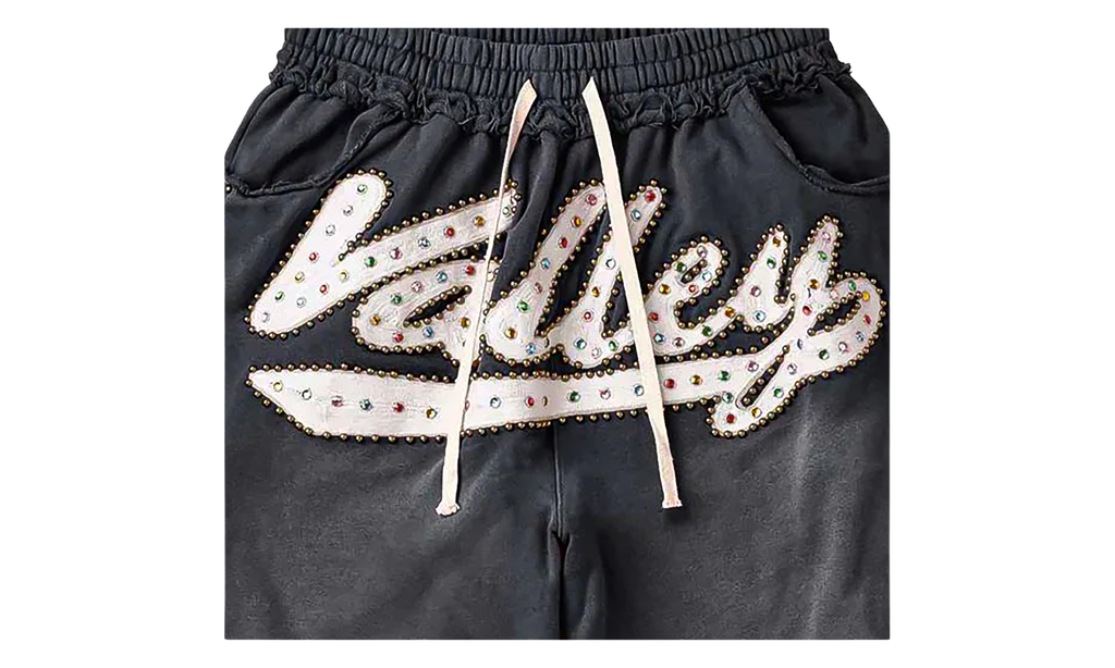 Skittle Sworts Sweatshorts "Black / Rhinestone" VAL289