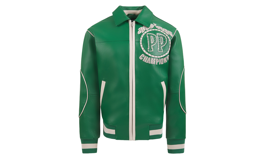 Champions Rhinestone Jacket "Jet Green / Ivory" PP038