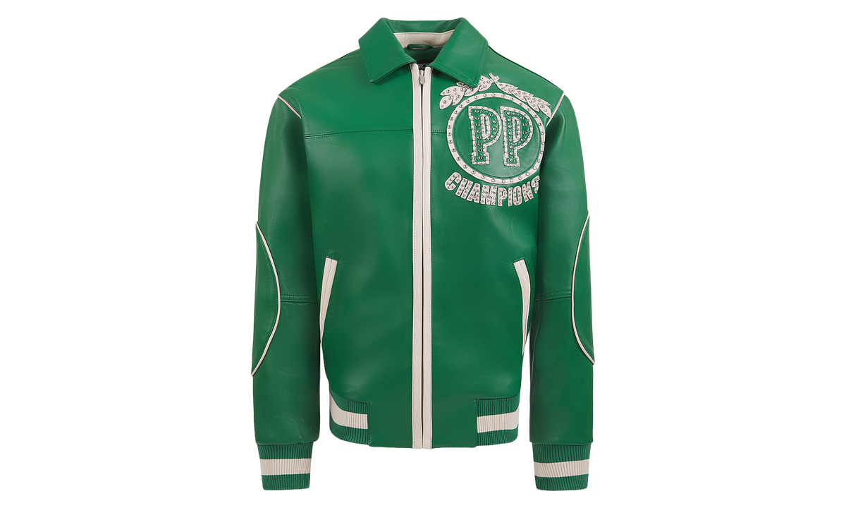 Champions Rhinestone Jacket "Jet Green / Ivory" PP038