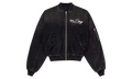Noir Zip Up Bomber Jacket "Faded Black" VAL487
