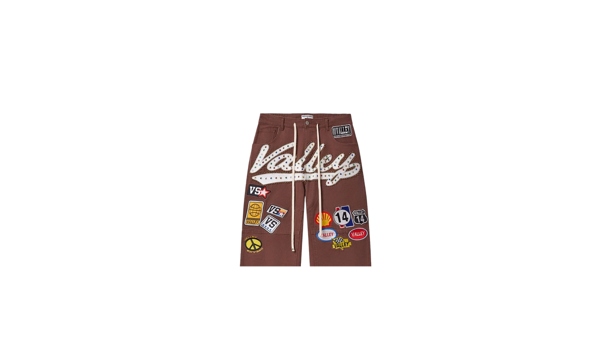 DIV Jeweled Patch Valley Denim Carpenter Pants "Brown" 8O9YM2JL