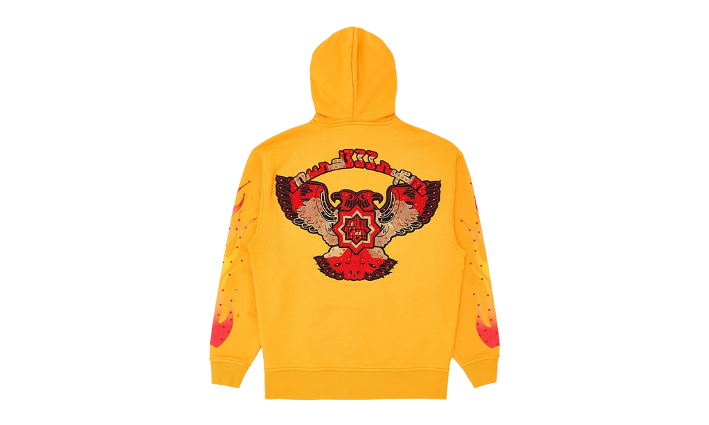 Chop333r Rhinestone Logo Hooded Sweatshirt "Orange Multi" MRD007
