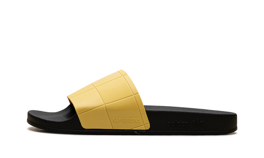 Adilette Checkerboard Slides "Raf Simons - Black Lemon" B22529