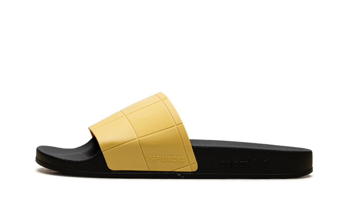 Adilette Checkerboard Slides "Raf Simons - Black Lemon" B22529