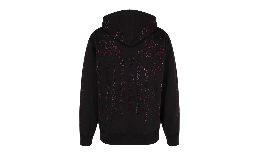 Rhinestone Zip Up Hooded Sweatshirt "SS22" SU357