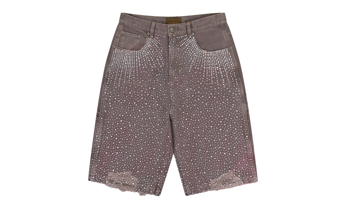 24K DIAMOND SHORTS "Purple / Rhinestone" BC24SSSP02_PURPLE