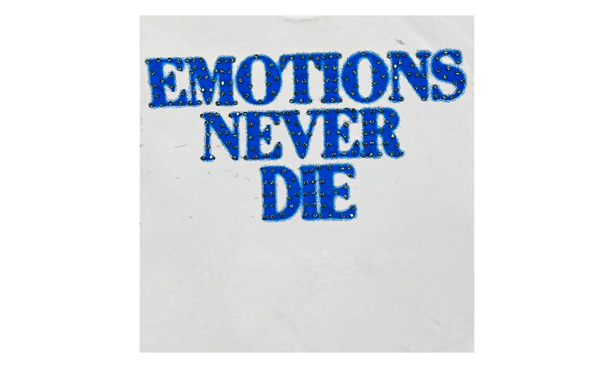 End Rhinestone T-Shirt "White / Blue" MIXE048