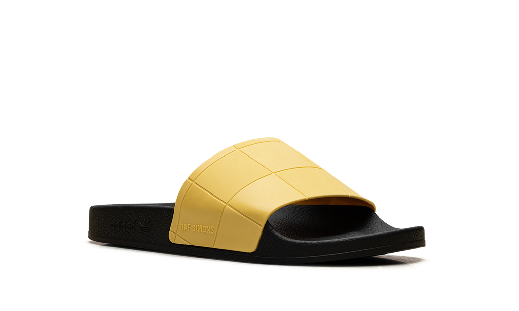 Adilette Checkerboard Slides "Raf Simons - Black Lemon" B22529