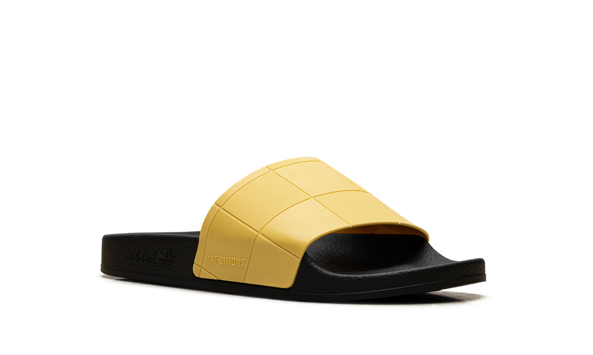 Adilette Checkerboard Slides "Raf Simons - Black Lemon" B22529