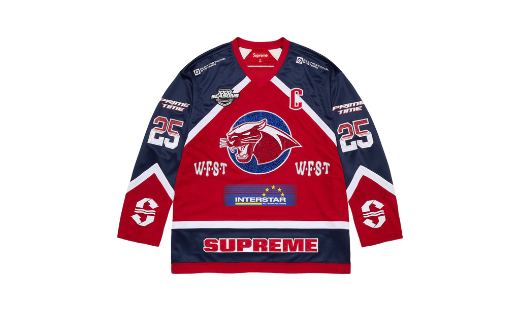 Rhinestone Hockey Jersey "SS25 - Red" SU25057