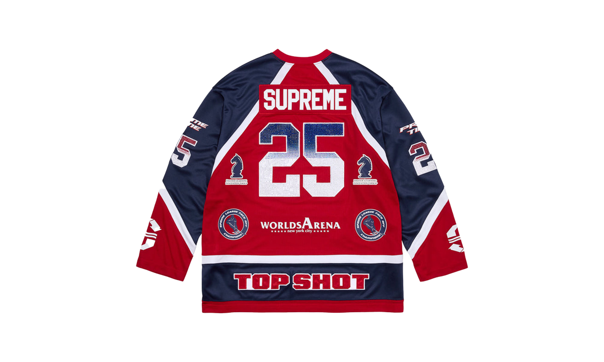 Rhinestone Hockey Jersey "SS25 - Red" SU25057