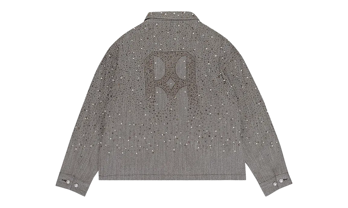 RHINESTONE ZIPPER WORK JACKET "BROWN" BC25SSJK16