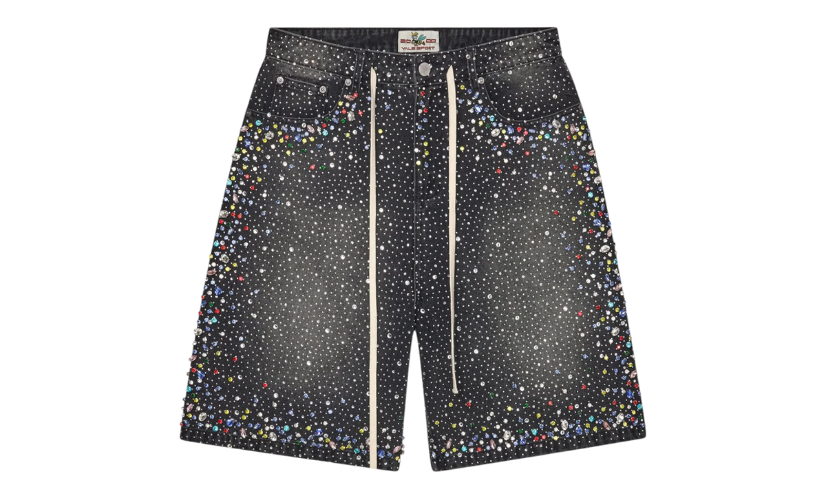 Rainstorm V2 Jorts "Black / Rhinestone" VAL236
