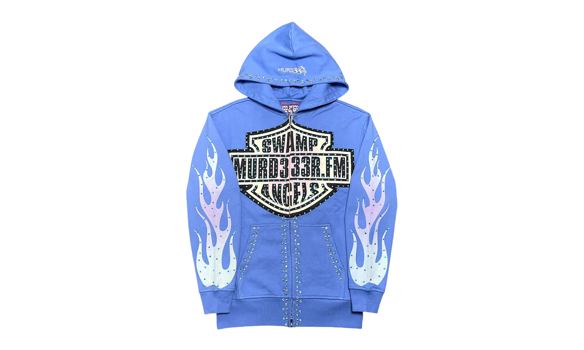 Chop333r Rhinestone Logo Hooded Sweatshirt "Blue Multi" MRD001