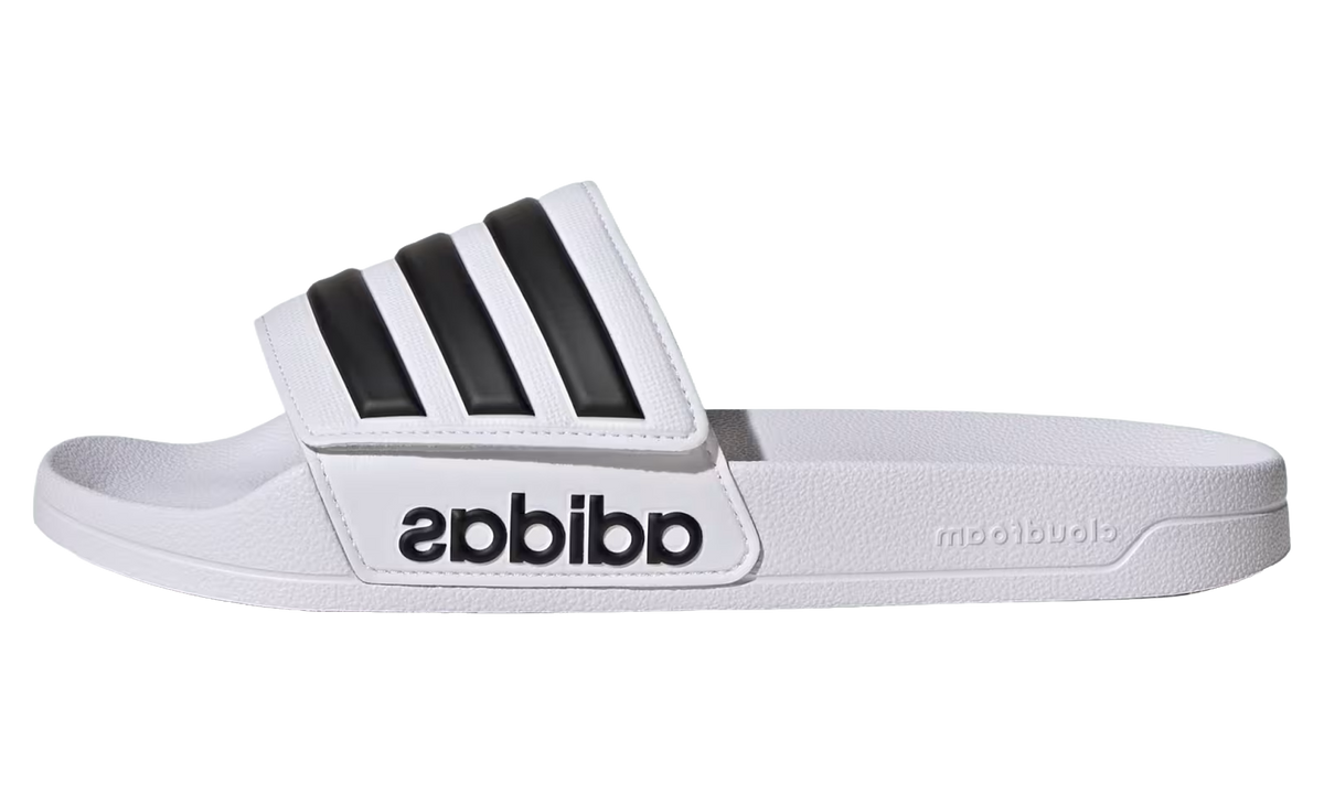 Adilette Shower Slides "White Black" KJ0157