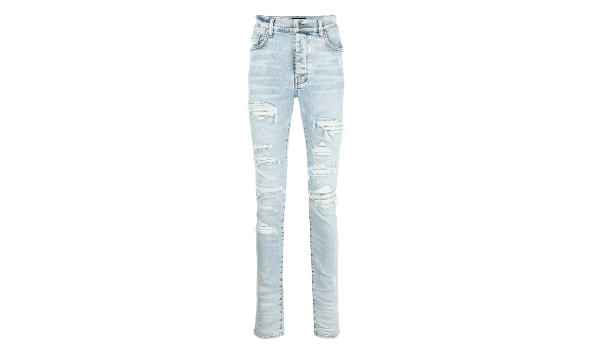 Swarovski Crystal Patch Jeans "Light Vintage" MDS069 489