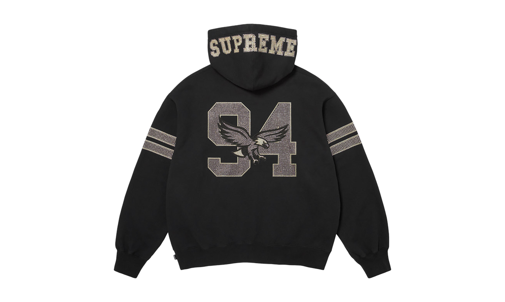 Rhinestone Eagle Hooded Sweatshirt "FW26 - Black" SU28231