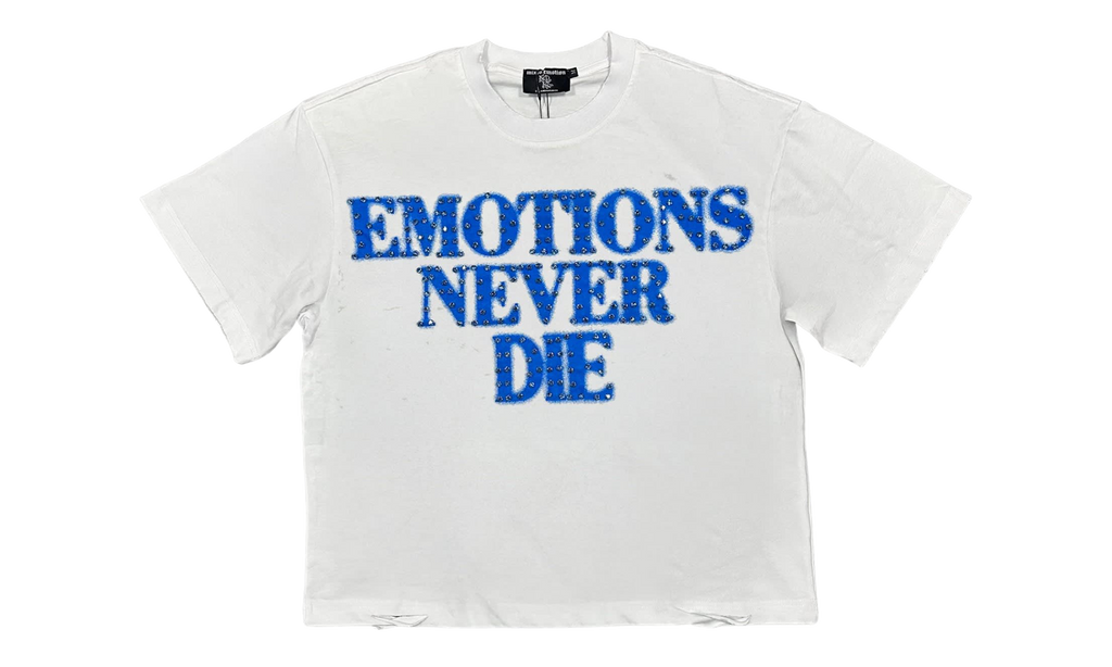 End Rhinestone T-Shirt "White / Blue" MIXE048