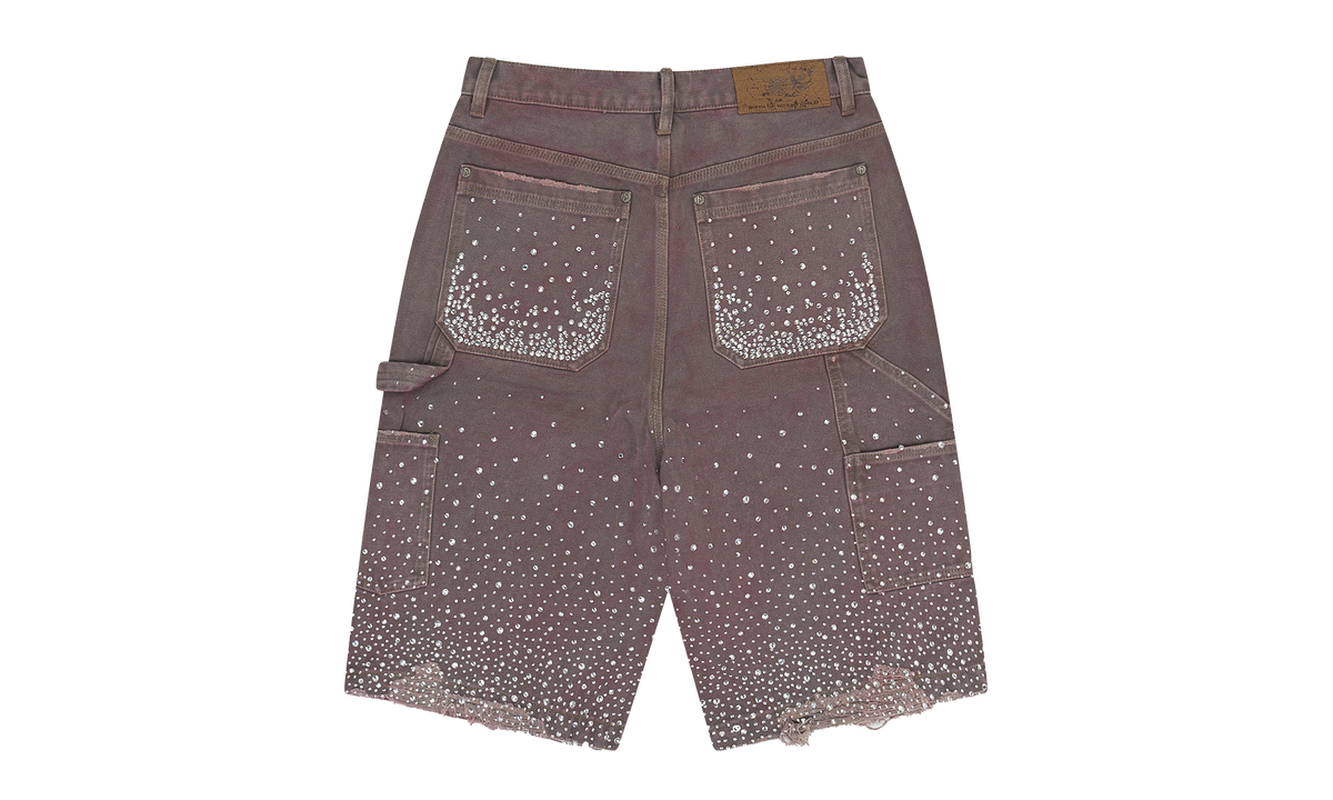 24K DIAMOND SHORTS "Purple / Rhinestone" BC24SSSP02_PURPLE