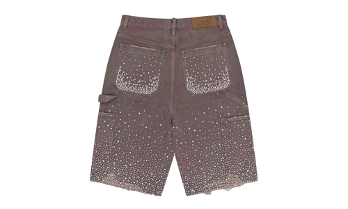 24K DIAMOND SHORTS "Purple / Rhinestone" BC24SSSP02_PURPLE