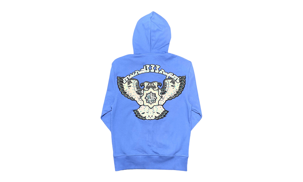 Chop333r Rhinestone Logo Hooded Sweatshirt "Blue Multi" MRD001